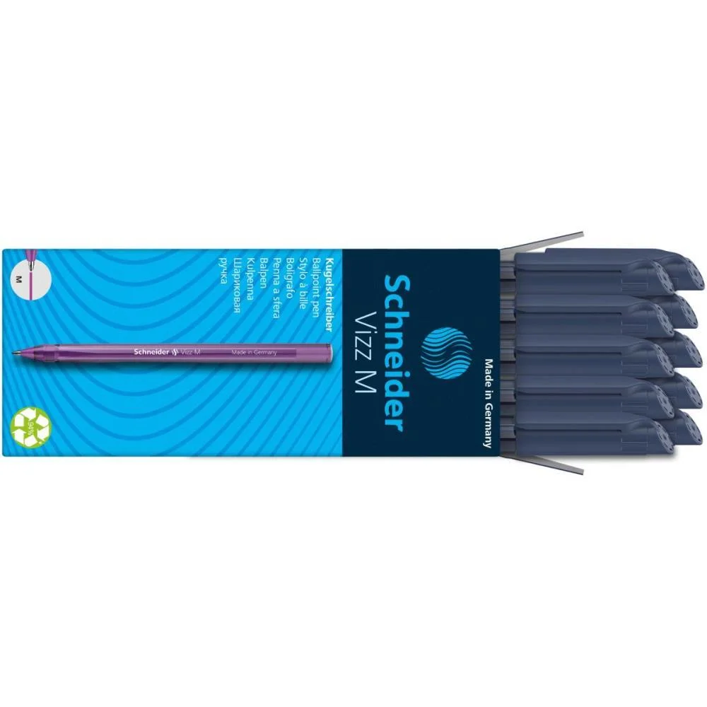 CANETA ESFEROGRAFICA VIZZ GELCO MEDIA SCHNEIDER AZ. COMPACTOR (CX.C/10)