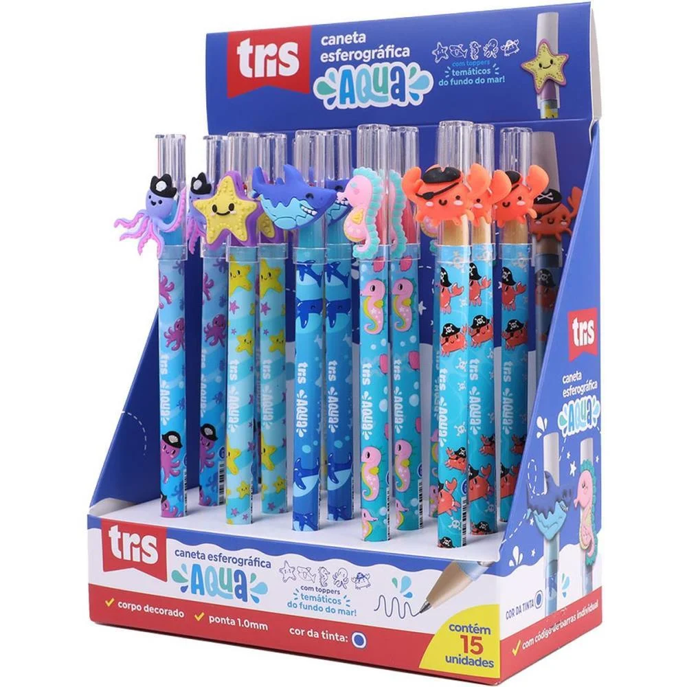 CANETA ESFEROGRAFICA TRIS AQUA 1.0MM 5 MODELOS SUMMIT (DP.C/15)