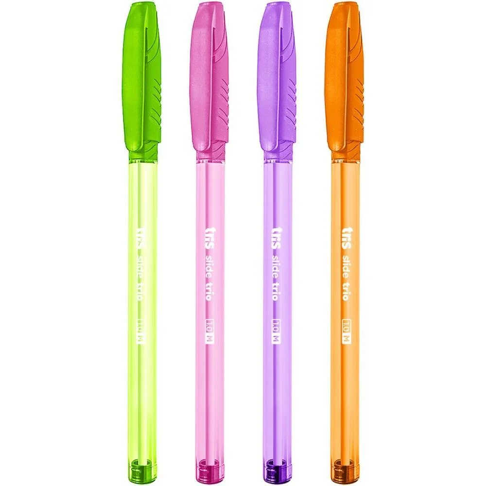 CANETA ESFEROGRAFICA TRIS SLIDE TRIO FASHION 1.0MM SUMMIT (CX.C/24)