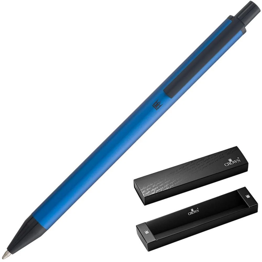 CANETA ESFEROGRAFICA MATALIC AZUL CROWN (UNIDADE)
