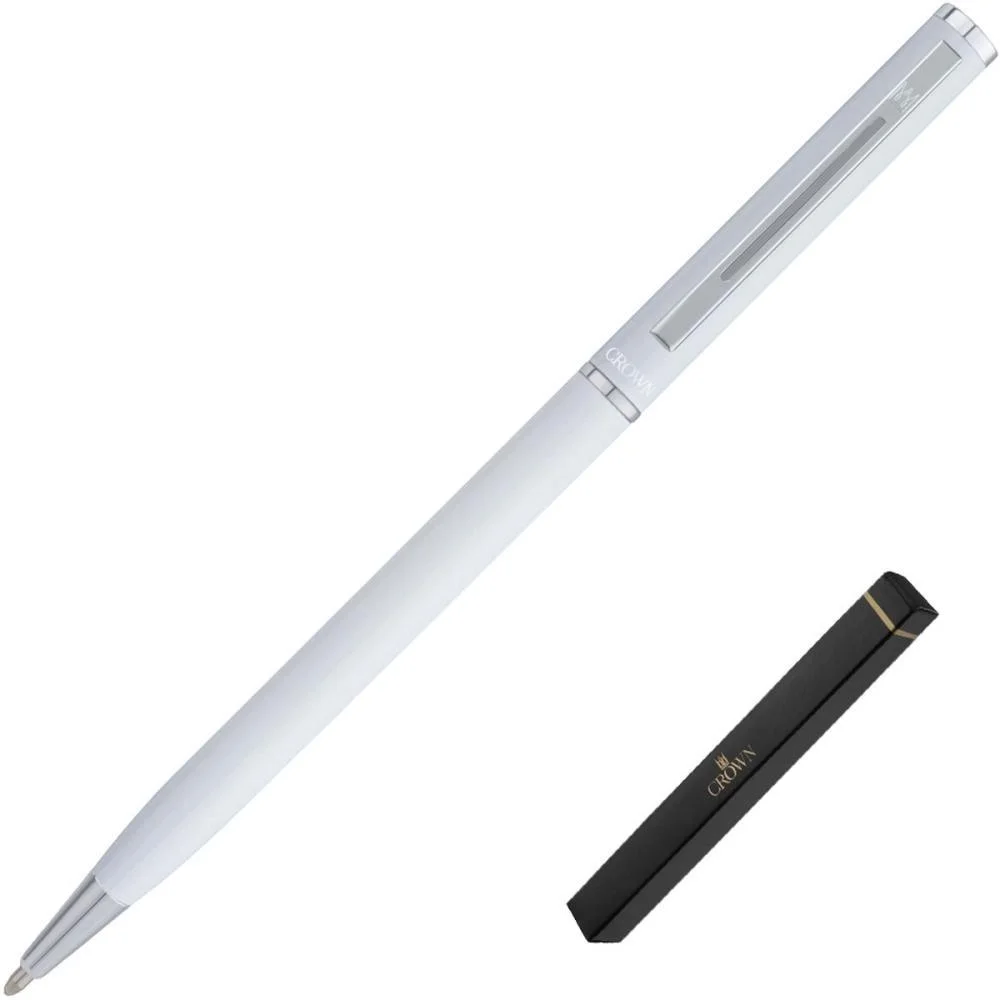 CANETA ESFEROGRAFICA HAWAI BRANCA CROWN (UNIDADE)