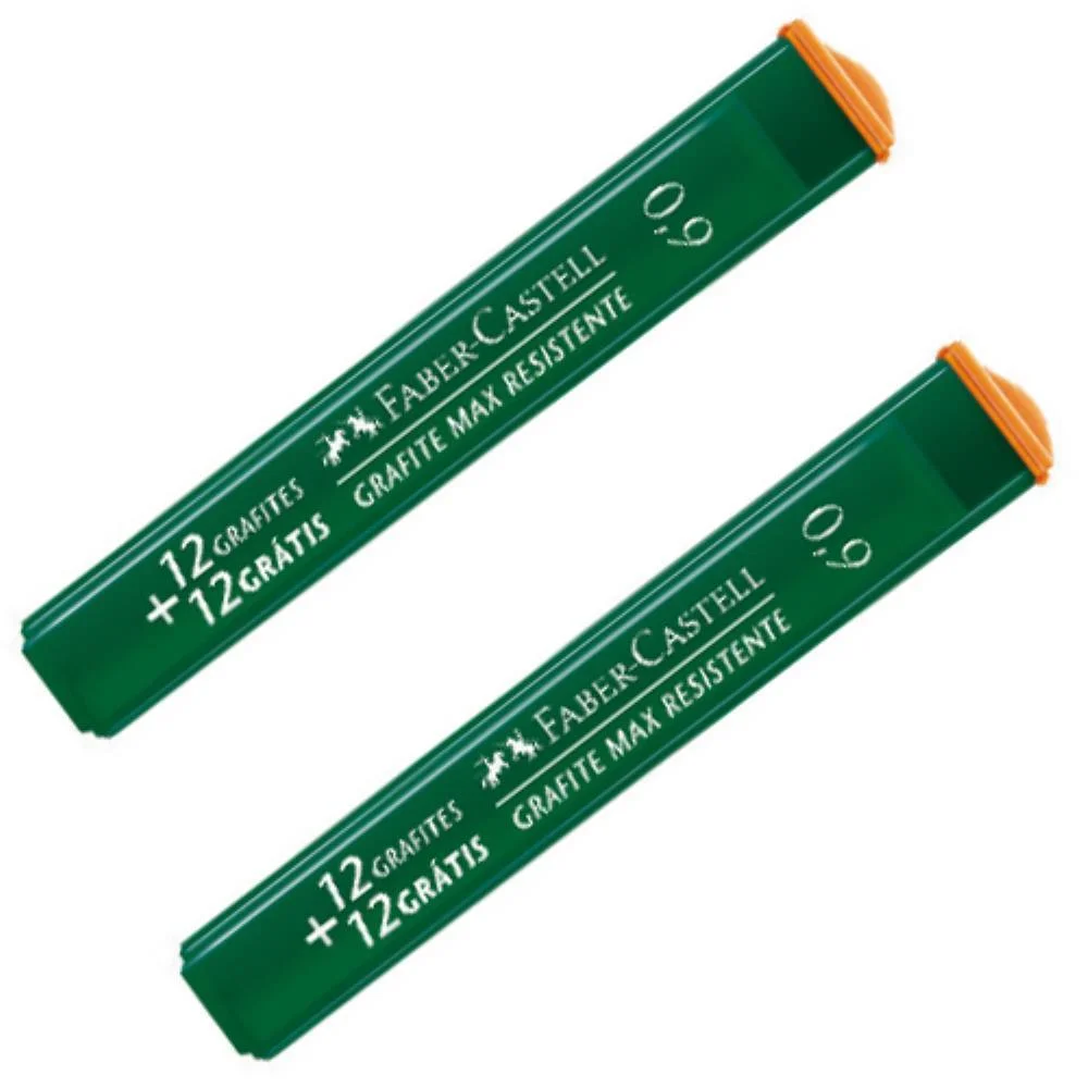 GRAFITE 0.9MM POLYMER B 12TB X 24MN FABER-CASTELL (CX.C/12)