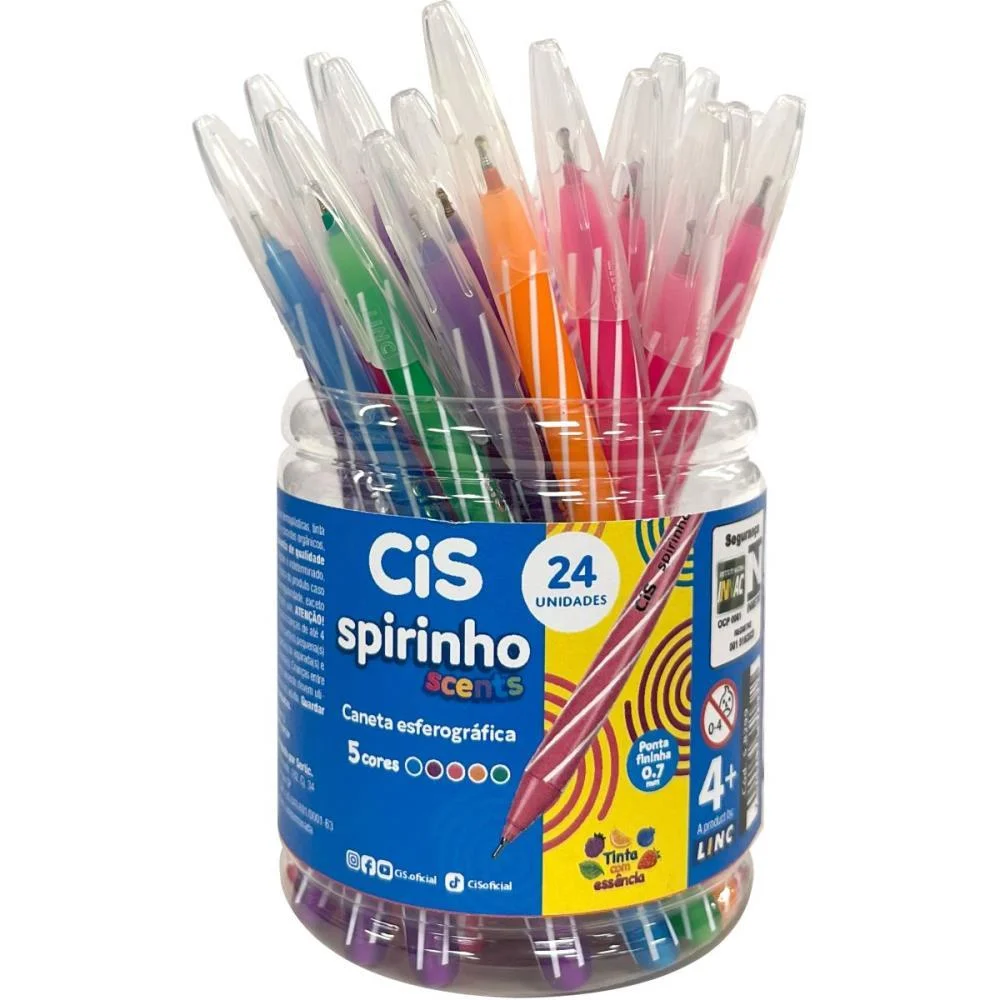 CANETA ESFEROGRAFICA CIS SPIRINHO SCENTS 0.7MM (S) SERTIC (POTE-24)