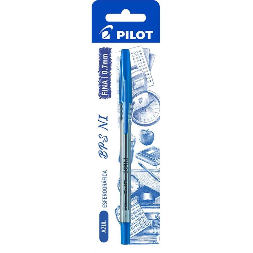 CANETA ESFEROGRAFICA BP-S 0.7 AZUL PILOT (BLISTER)