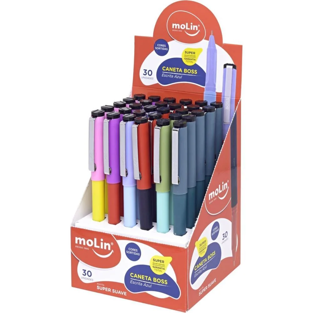 CANETA ESFEROGRAFICA BOSS 0,7MM (S) MOLIN (DP.C/30)