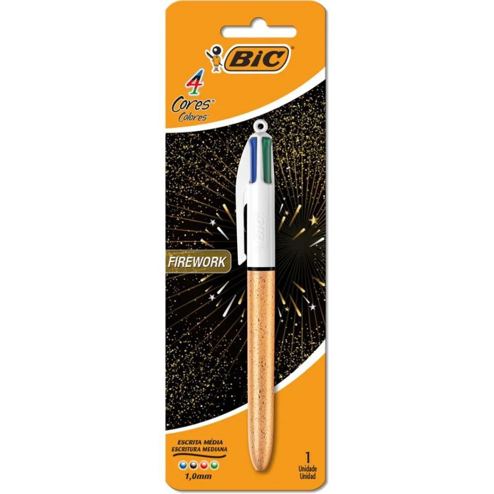 CANETA ESFEROGRAFICA BIC 4  CORES FIREWORK BIC (BLISTER)