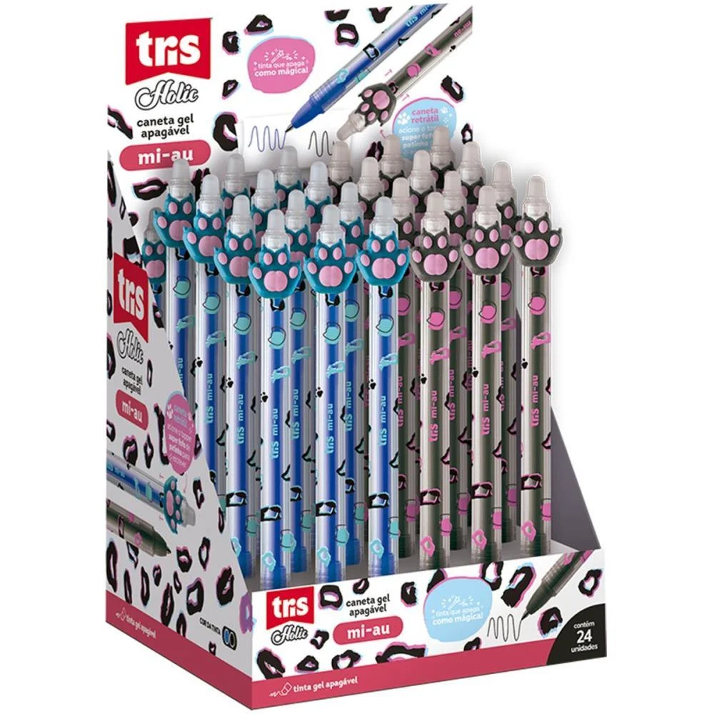 CANETA GEL TRIS MI-AU AZ/PT APAGAVEL RETR SUMMIT (DP.C/24)