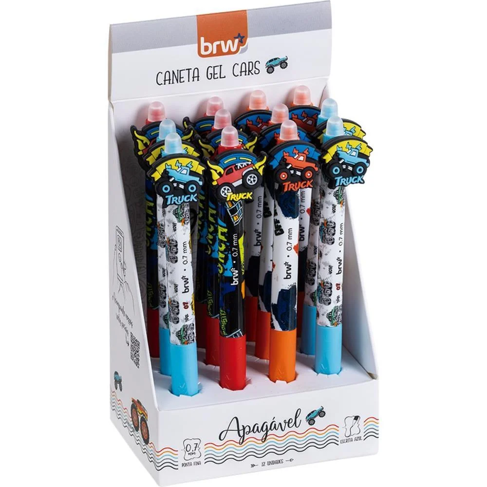 CANETA GEL DIVERT GEL CARS APAG 0.7MM (S) BRW (DP.C/12)