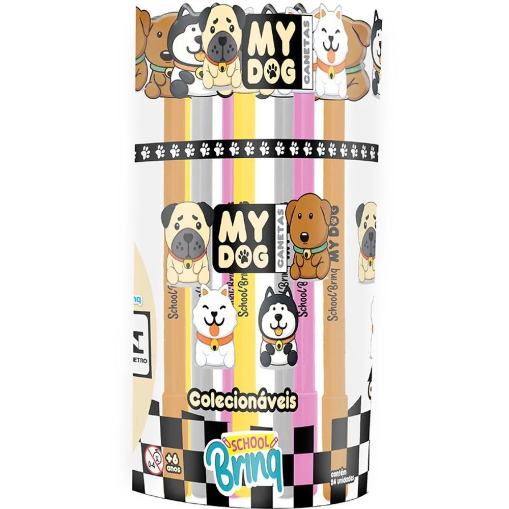 CANETA GEL MY DOG 4MOD. (S) POLIBRINQ (POTE.C/24)