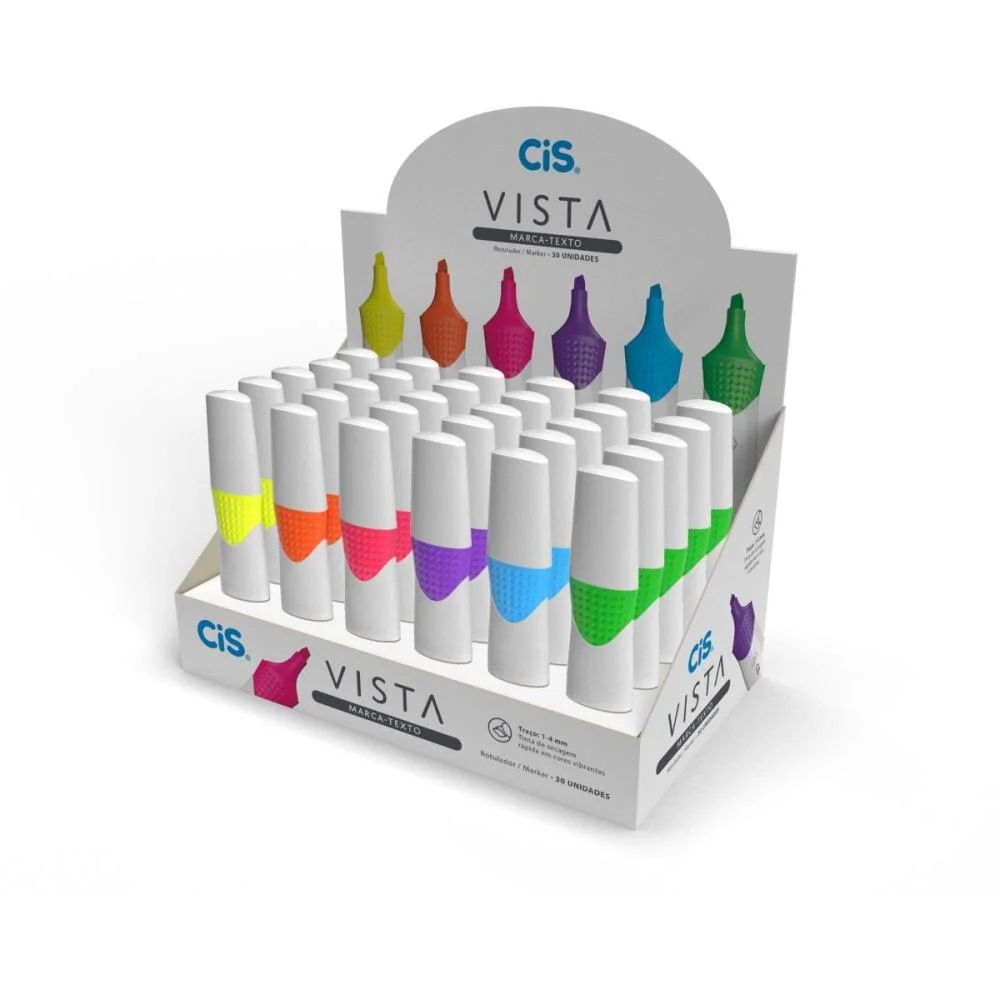 CANETA MARCA TEXTO CIS VISTA CORES SERTIC (DP.C/30)