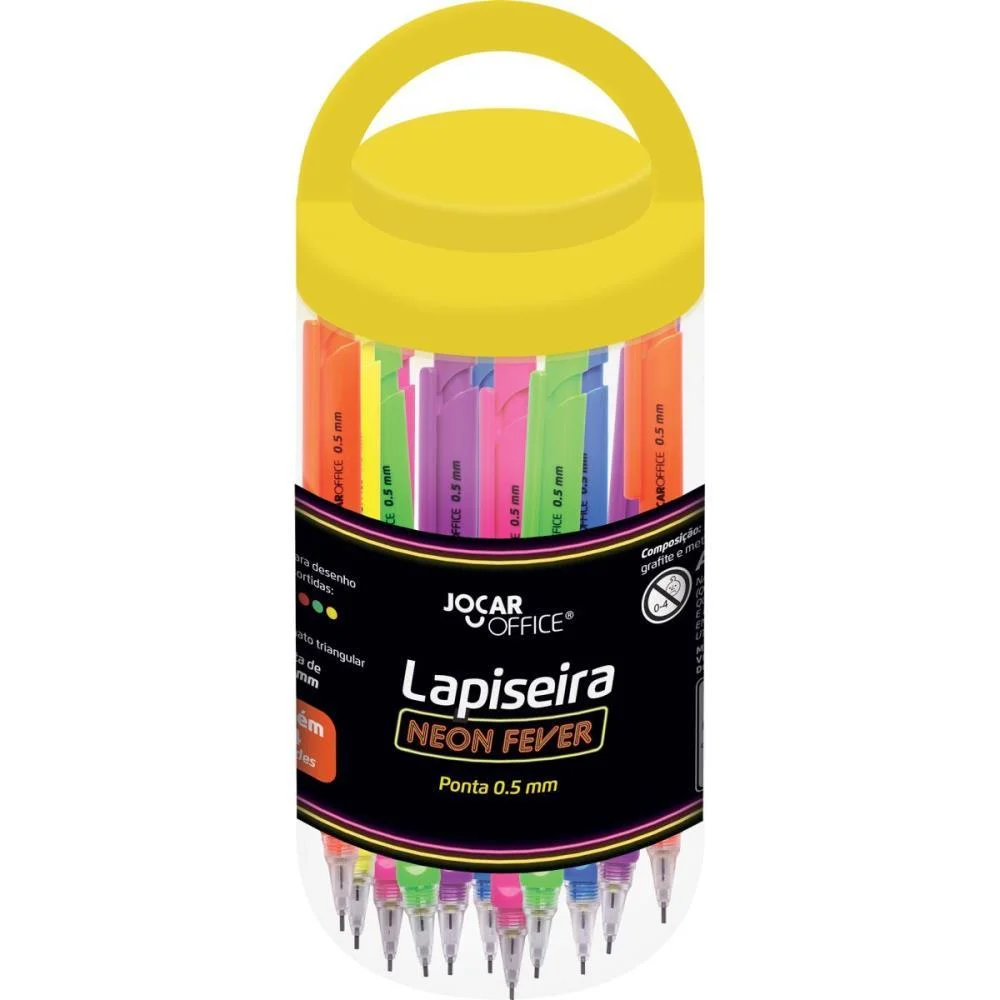 LAPISEIRA 0.5MM NEON FEVER TRIANG.C/GRAF.6CORE LEONORA (POTE-24)