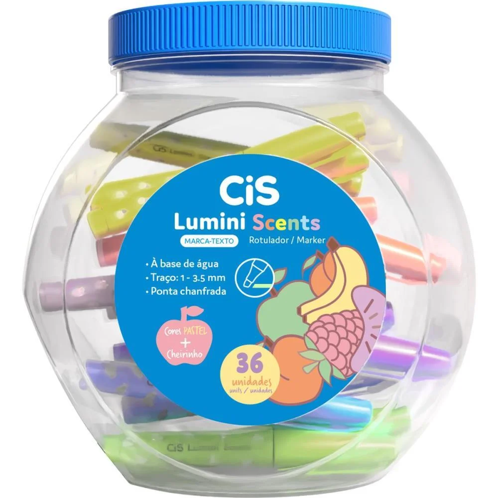 CANETA MARCA TEXTO CIS LUMINI SCENTS MINI PASTEL SERTIC (POTE-36)