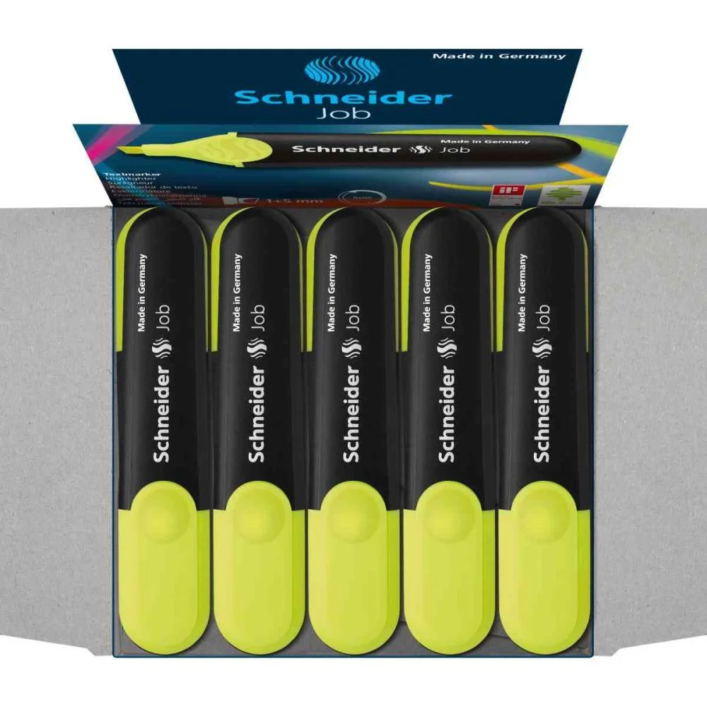 CANETA MARCA TEXTO JOB SCHNEIDER AMARELA COMPACTOR (CX.C/10)