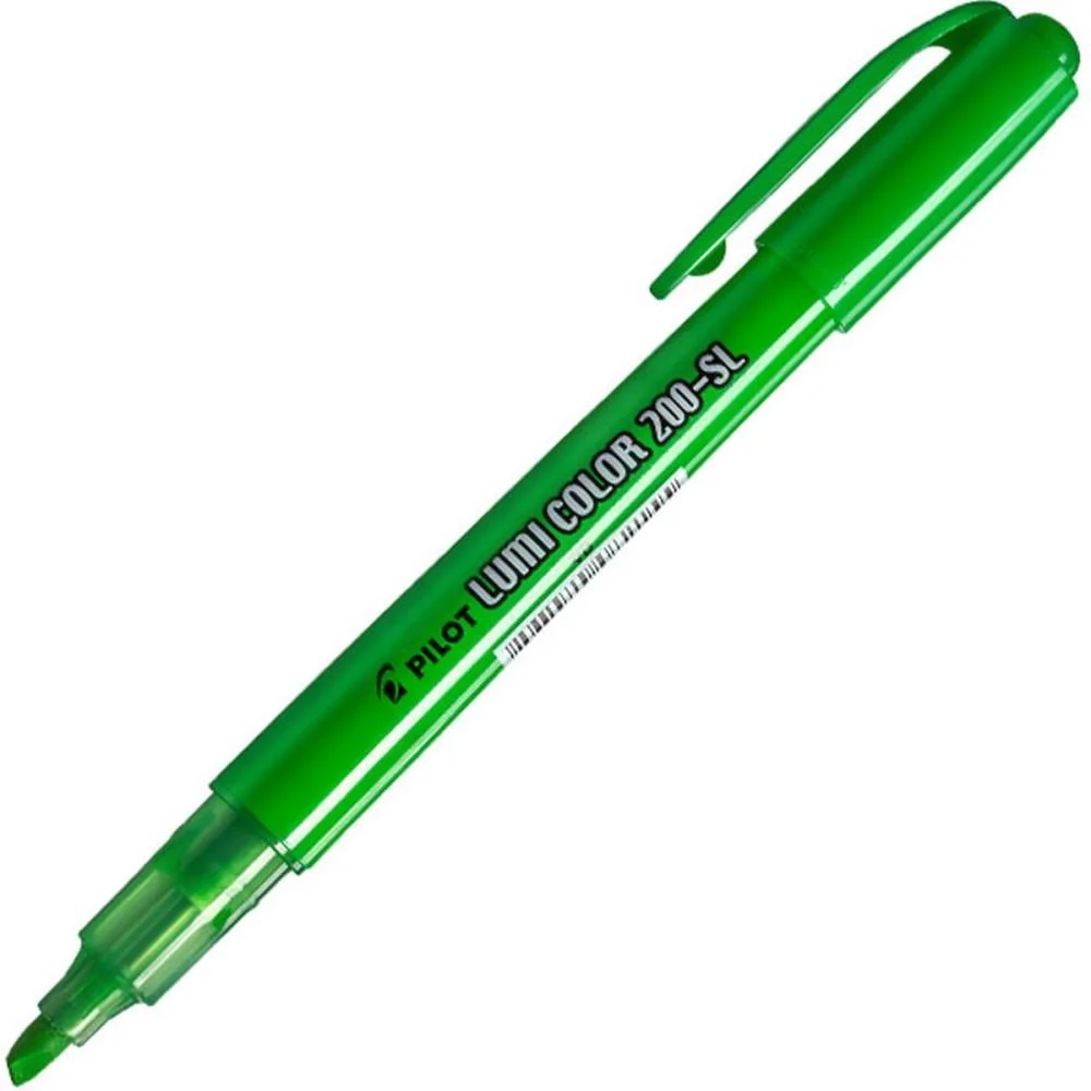 CANETA MARCA TEXTO LUMICOLOR 200-SL VERDE PILOT (CX.C/12)