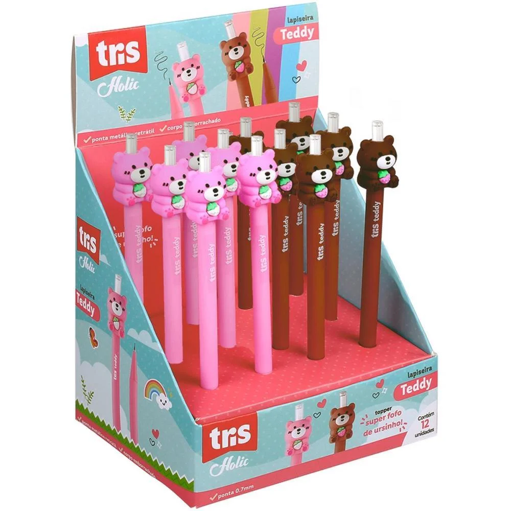 LAPISEIRA 0.7MM TRIS TEDDY RETRATIL 2 CORES SUMMIT (DP.C/12)