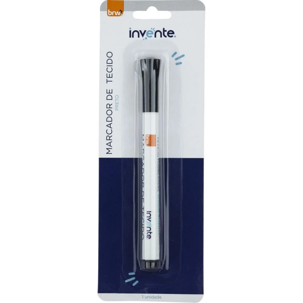 CANETA PARA TECIDO PRETA BRW (UNIDADE)