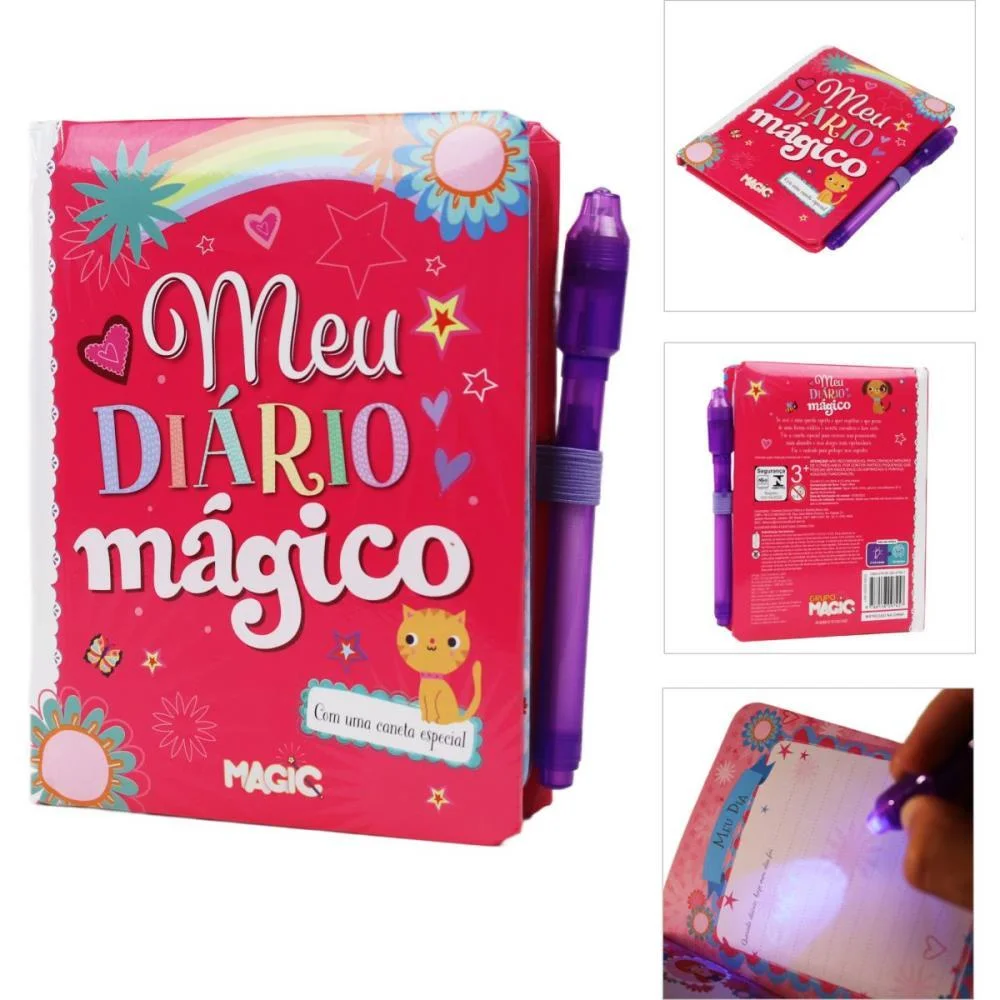 DIARIO MAGICO PEQ 12X15CM 48PG MAGIC KIDS (UNIDADE)