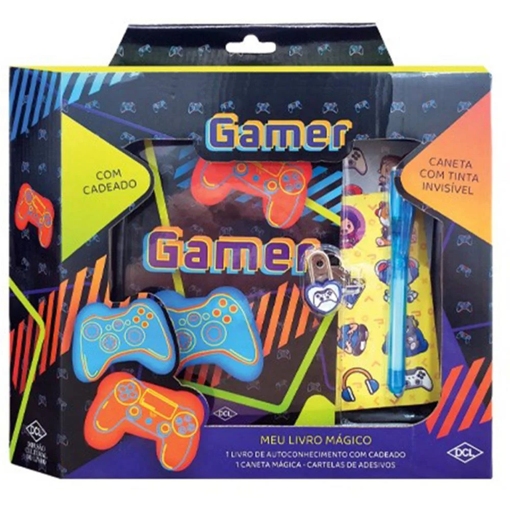 DIARIO MEU LIVRO MAGICO GAMERS DCL (UNIDADE)