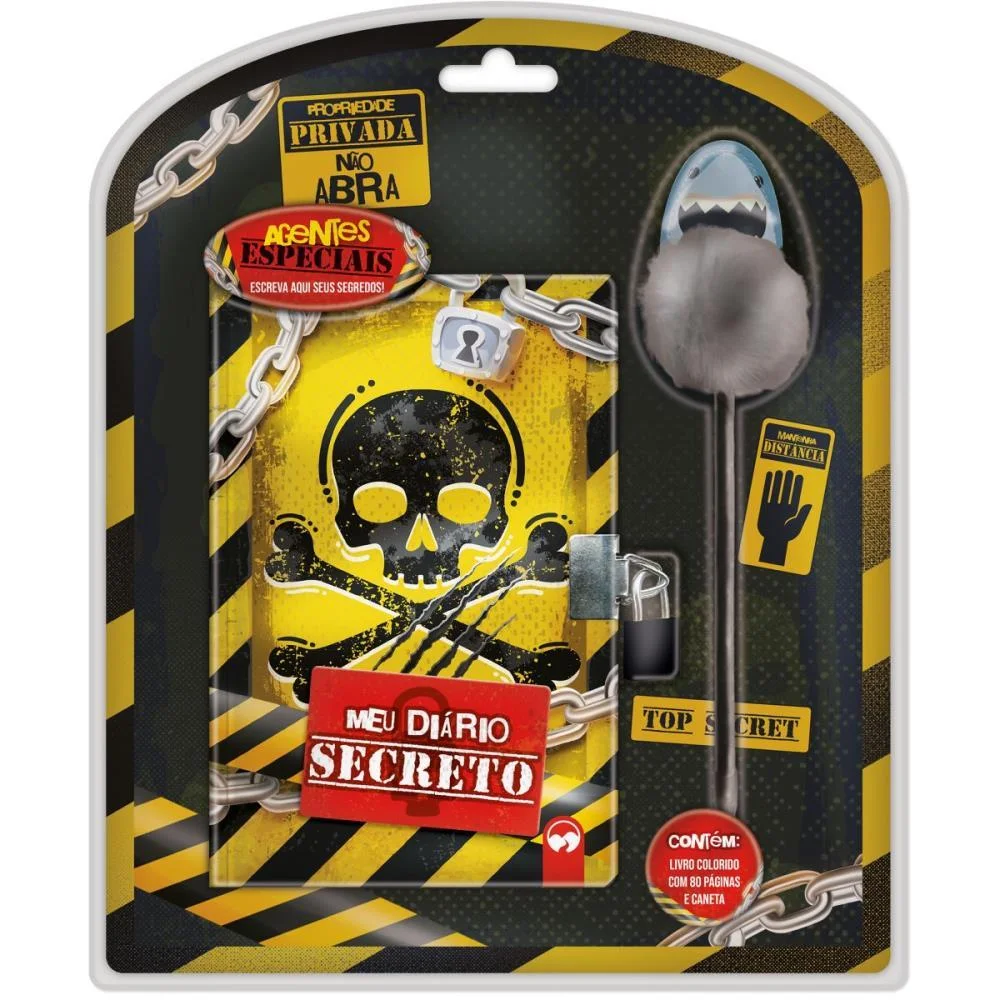 DIARIO AGENTES ESPECIAIS C/POM POM VALE DAS LETRAS (UNIDADE)