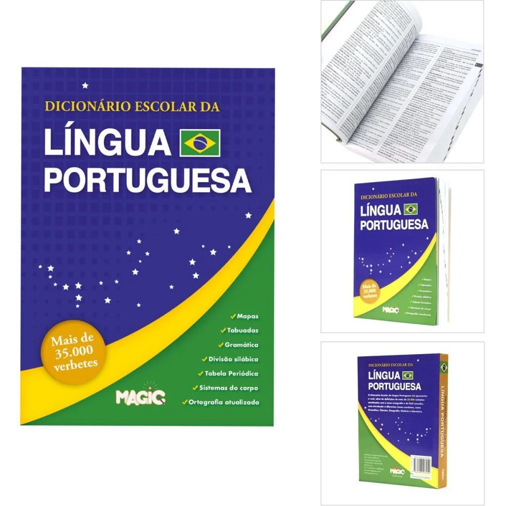DICIONARIO PORTUGUES ESCOLAR COMPLETO 528P 16,5X12C MAGIC KIDS (UNIDADE)