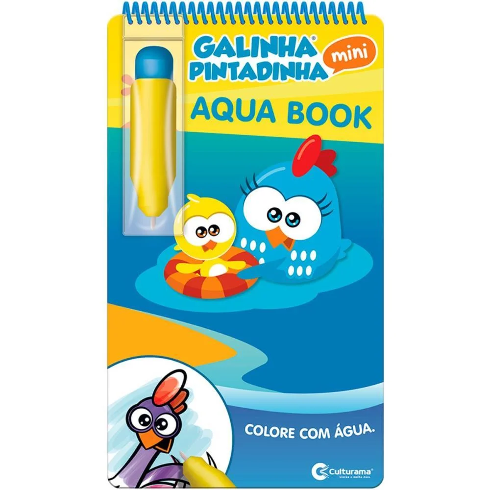 LIVRO AQUABOOK GALINHA PINTADINHA 24,5X14 10P CULTURAMA (UNIDADE)
