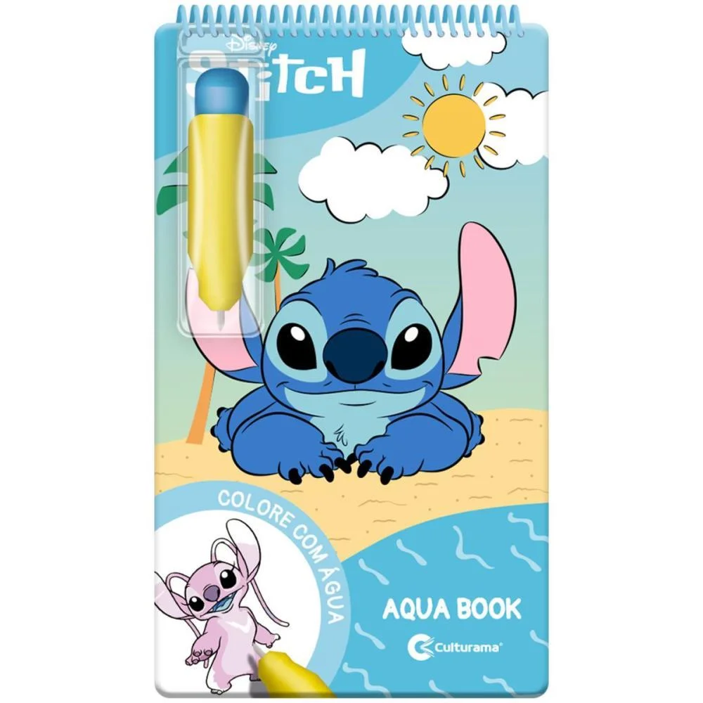 LIVRO AQUABOOK STITCH 24,5X10CM 10PGS CULTURAMA (UNIDADE)