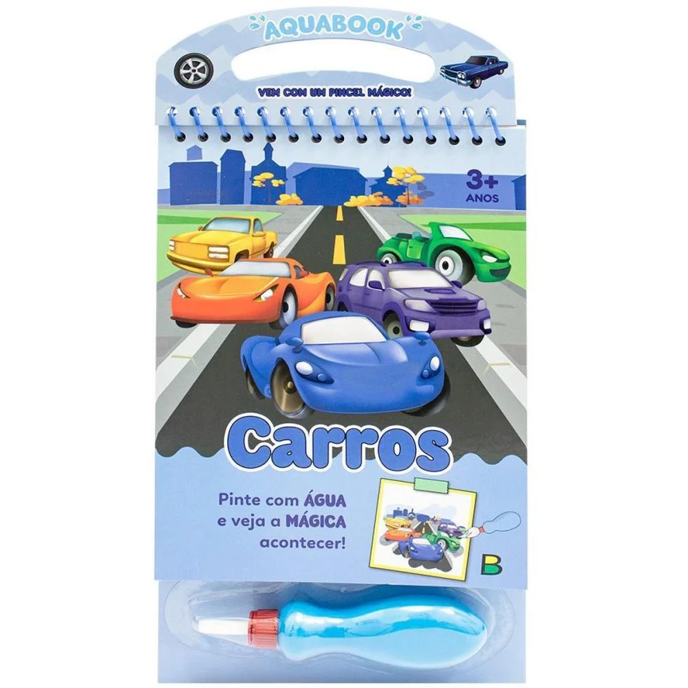 LIVRO AQUABOOK CARROS 27,6X13,6CM 10PAG TODOLIVRO (UNIDADE)