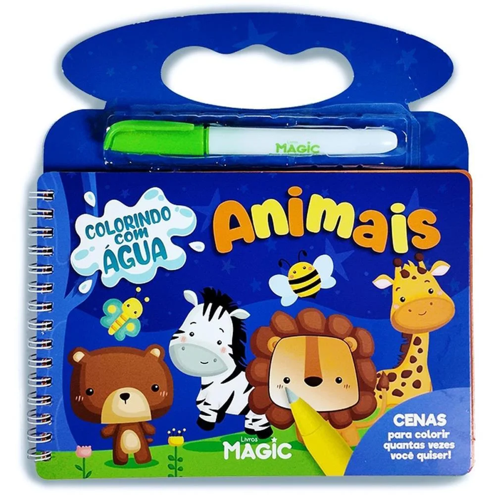 LIVRO AQUABOOK ANIMAIS 10PGS 21,5X20CM MAGIC KIDS (UNIDADE)