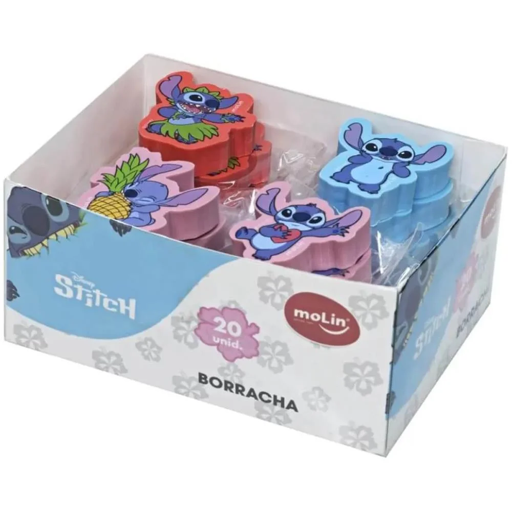 Borracha Decorada Stitch Sortidas Molin (Cx.c/20) - imagem 4