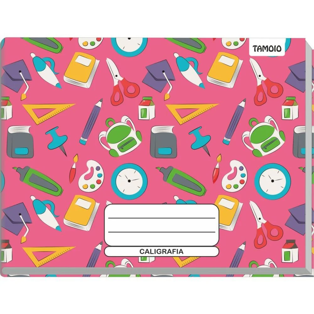 Caderno Caligrafia Capa Dura Decorado 96F 1/4 Broch.horiz. Tamoio (Pct.c/05) - imagem 6
