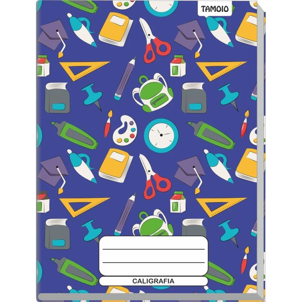 Caderno Caligrafia Capa Dura Decorado 96F Univ Broch.vertic Tamoio (Pct.c/05) - imagem 7