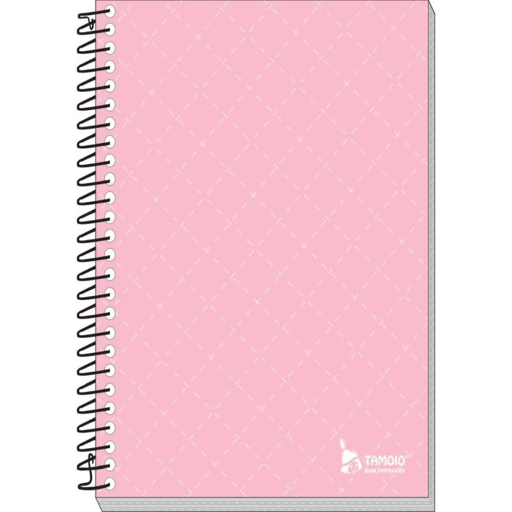 Caderneta Espiral Capa Dura Rosa 1/8 64 Folhas Tamoio (Pct.c/05) - imagem 2