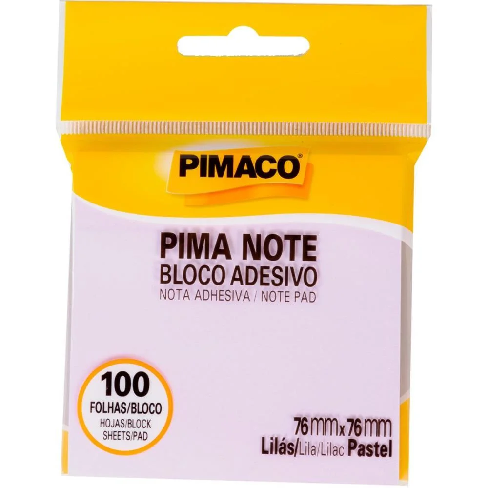 Bloco De Recado Autoadesivo Pimanote Roxo 76X76Mm 100Fls Pimaco (Unidade) - imagem 3