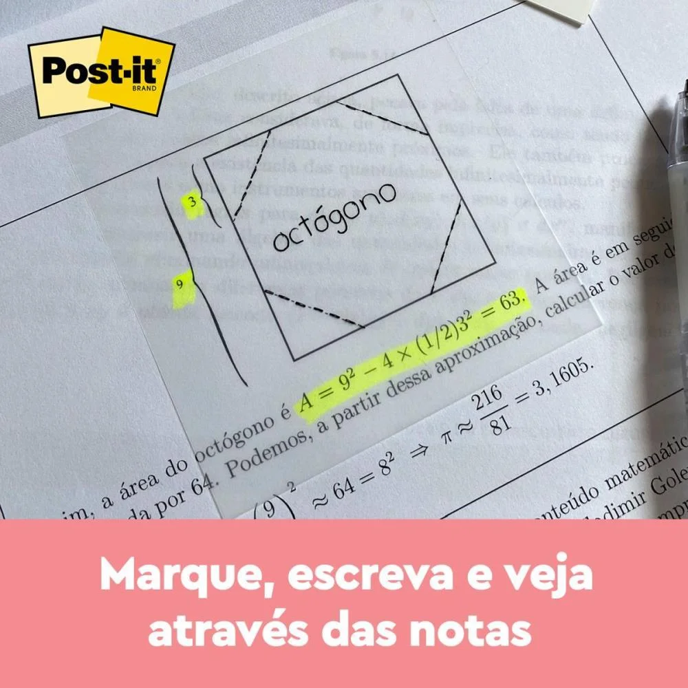 Bloco De Recado Post-It Transparente 73X73Mm C/36 Fls. 3M (Unidade) - imagem 5