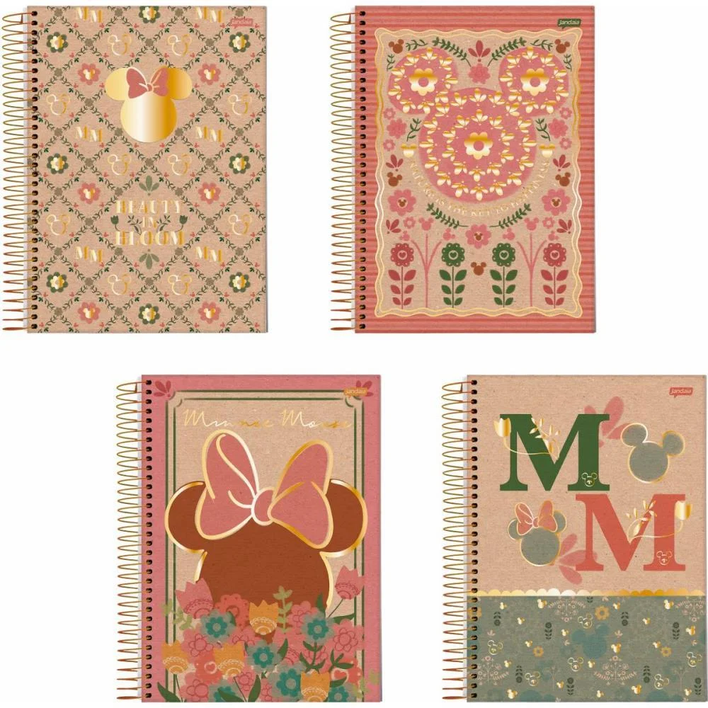 Caderno 01X1 Capa Dura Mickey.minnie Arts Kraft 80I.a Jandaia (Pct.c/04) - imagem 2