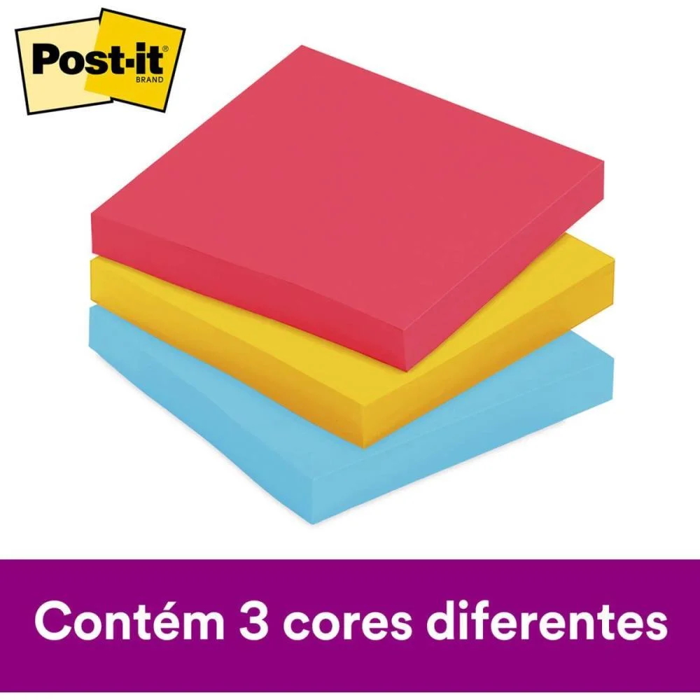 Bloco De Recado Post-It Colecao Diversao 76X76Mm 3M (Pct.c/03) - imagem 4