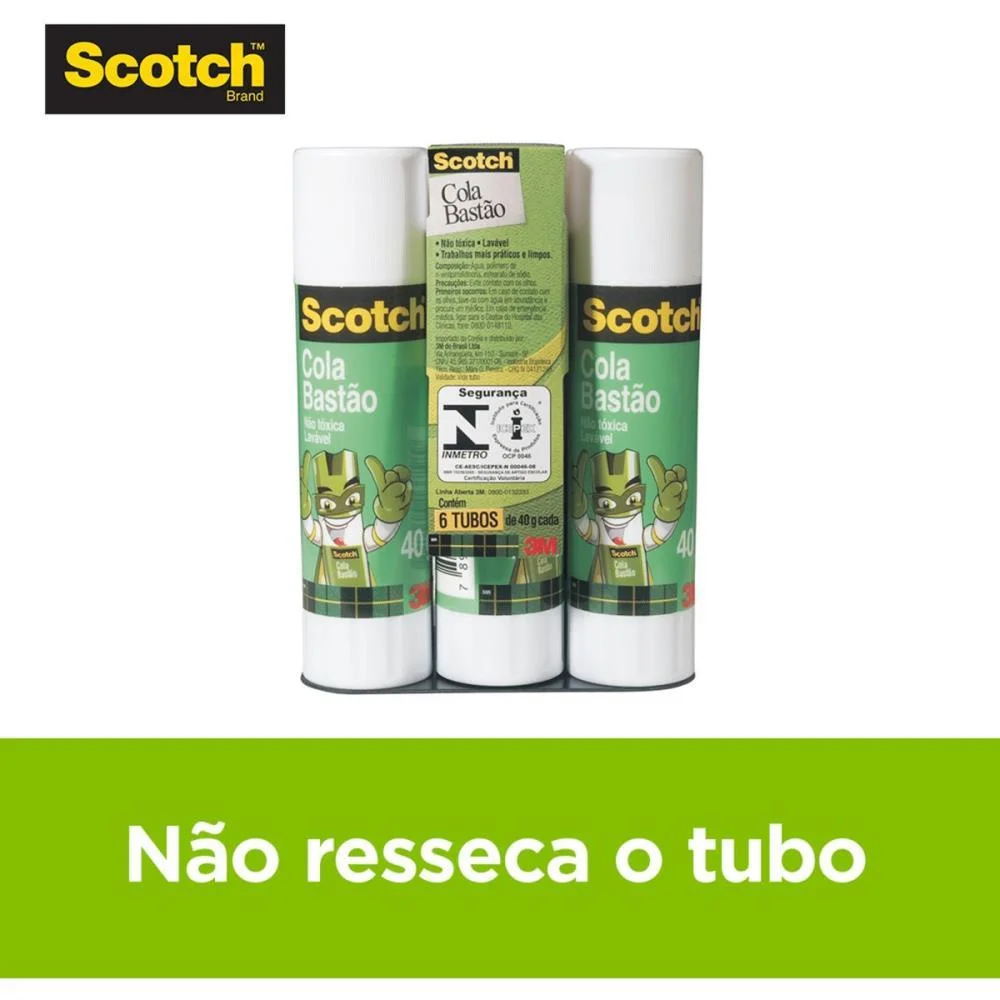 Cola Em Bastao Scotch 40G 3M (Pct.c/06) - imagem 4