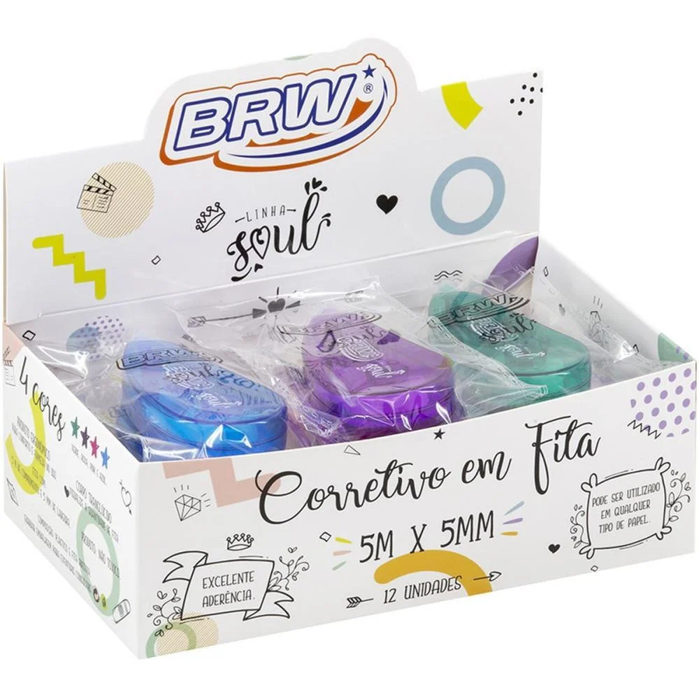 Corretivo Em Fita Soul 5Mmx5M 4Cores (S) Brw (Dp.c/12) - imagem 3