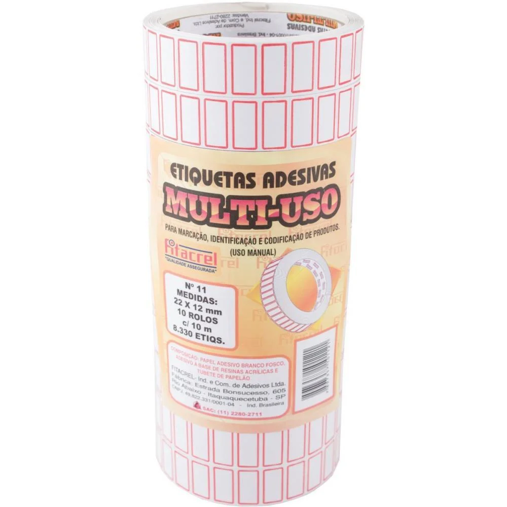 Etiqueta Para Preco Multi Uso 11 22X12Mm 8.330Etiq Fitacrel (Pct.c/10) - imagem 2