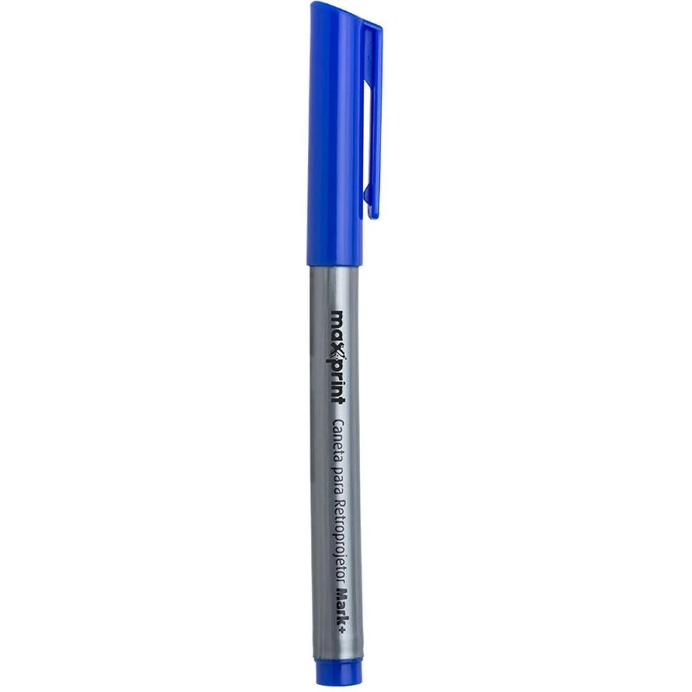 Caneta Retroprojetor 2,0Mm Azul Mark Maxprint (Cx.c/12) - imagem 4