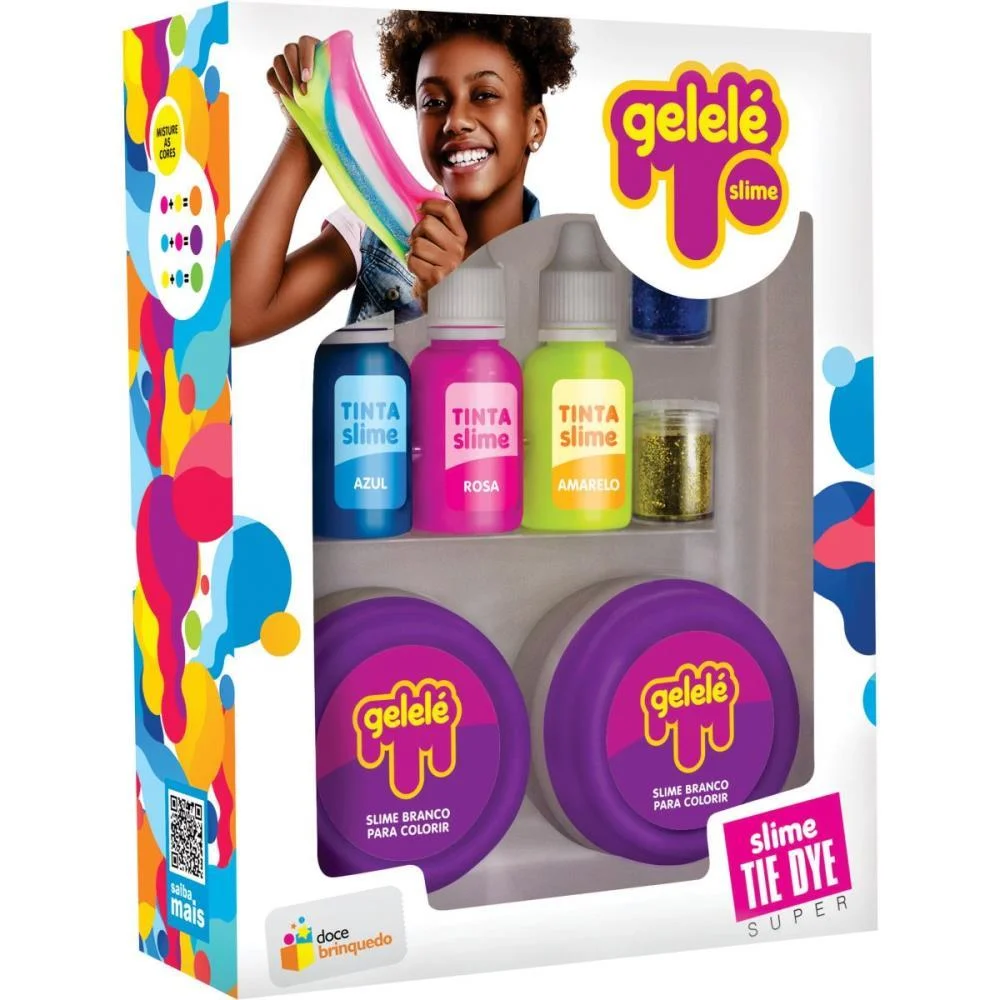 Slime Gelele Tie Dye Super 206G Doce Brinquedo (Kit) - imagem 2
