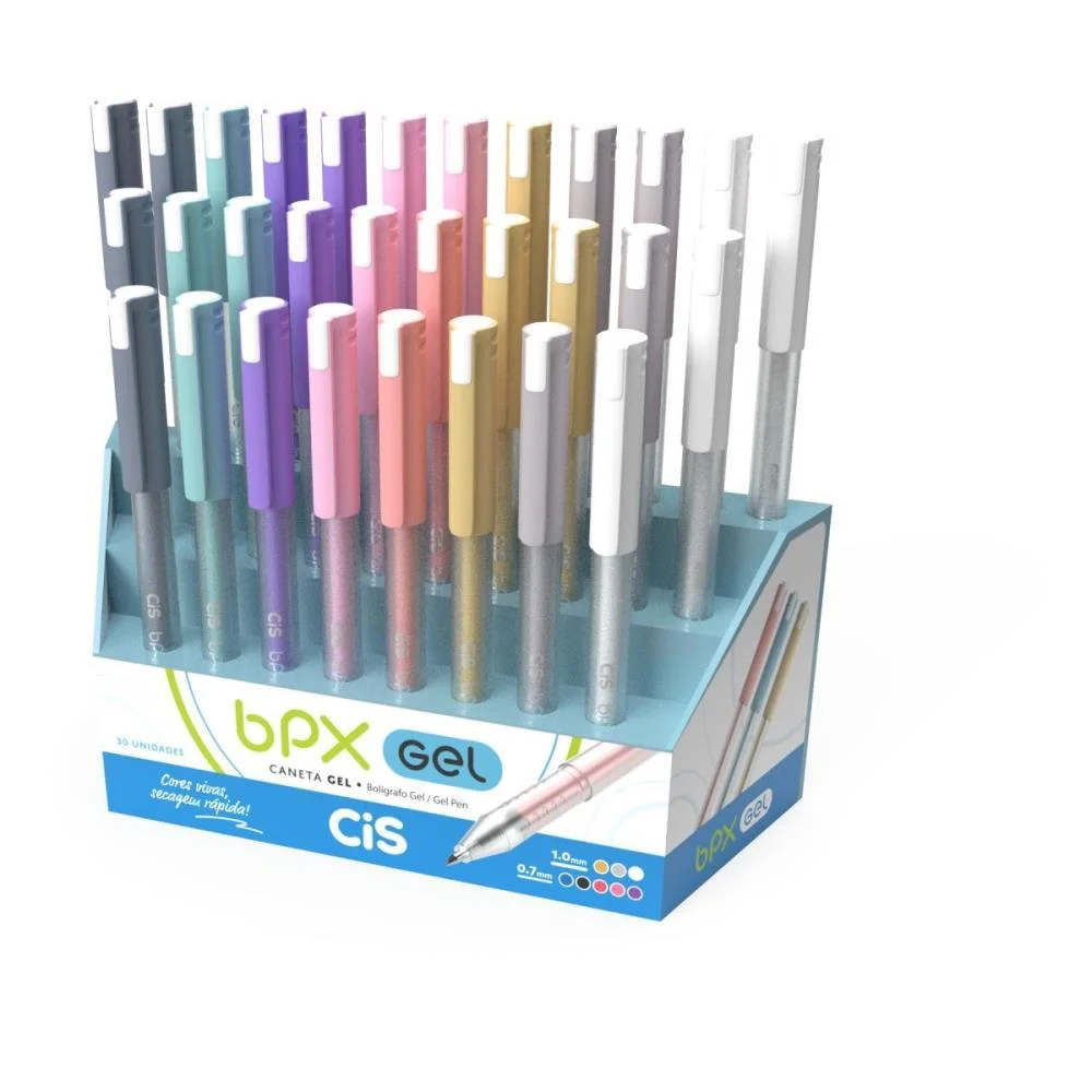 Caneta Gel Cis Bpx Gel 0.7/1.0Mm 8 Cores Sertic C/ 30 Unidades - imagem 3