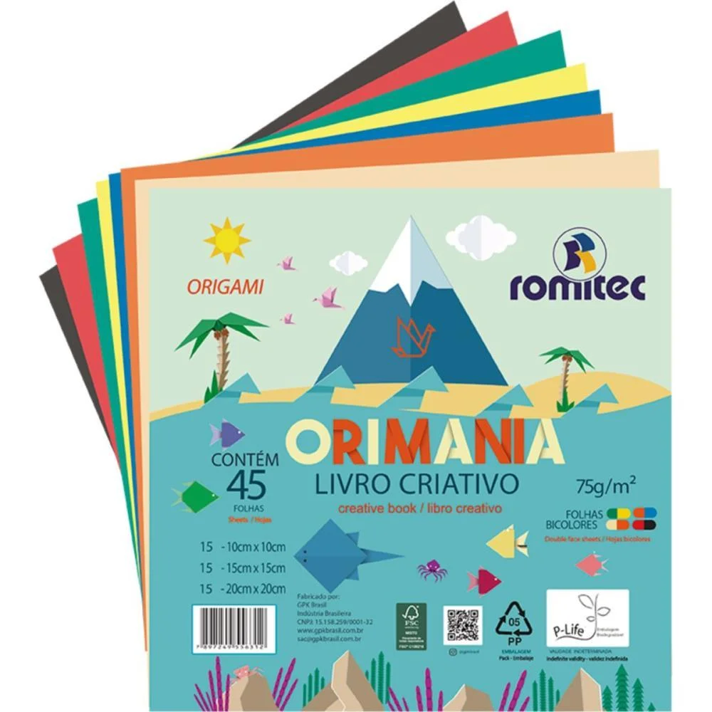 Bloco Para Educacao Artistica Orimania 3Em1 C/Liv.d.face 45F Romitec (Unidade) - imagem 2