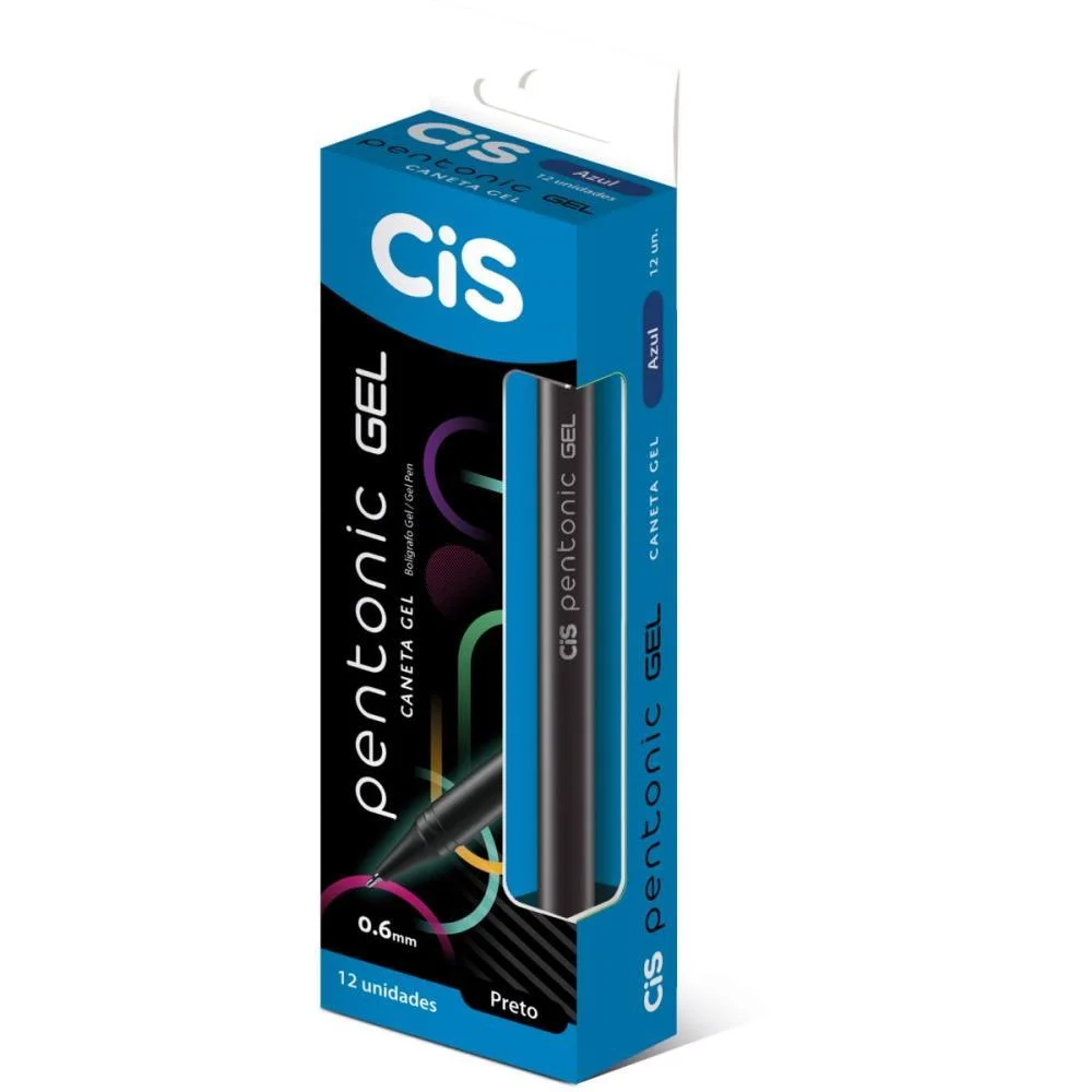 Caneta Gel Cis Pentonic 0,6Mm Preta Sertic (Cx.c/12) - imagem 3