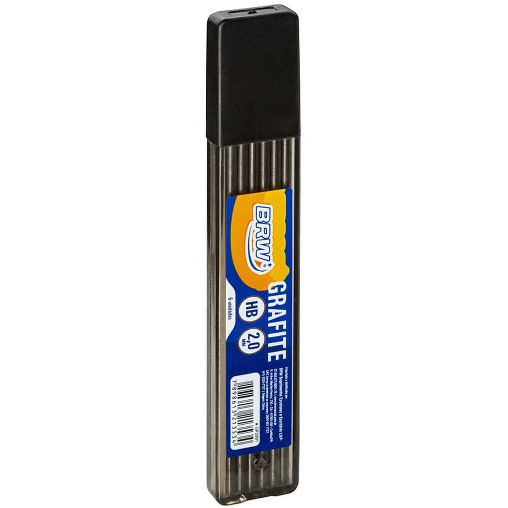 Grafite 2.0Mm Hb 12 Tubos X 6 Minas Brw (Caixa) - imagem 3