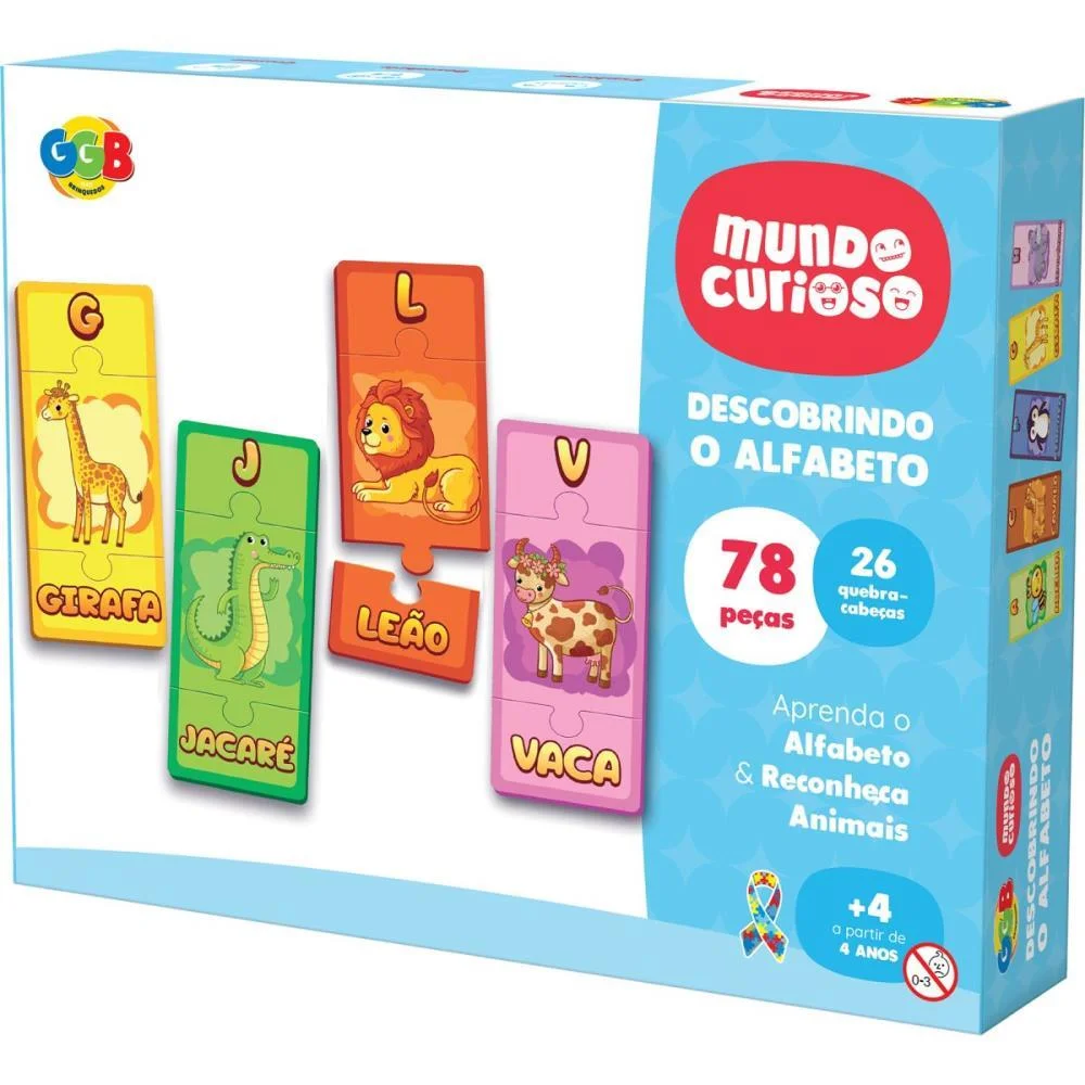 Brinquedo Educativo Descobrindo O Alfabeto 78Pcs Ggb Plast (Unidade) - imagem 4
