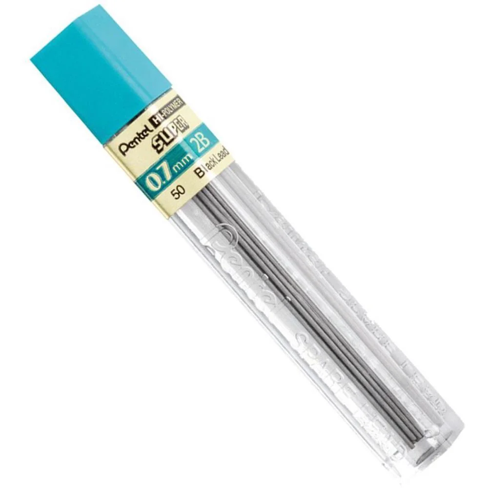 Grafite 0.7Mm 2B Hi Polymer Super 12Tbx12Min Pentel (Cx.c/12) - imagem 3