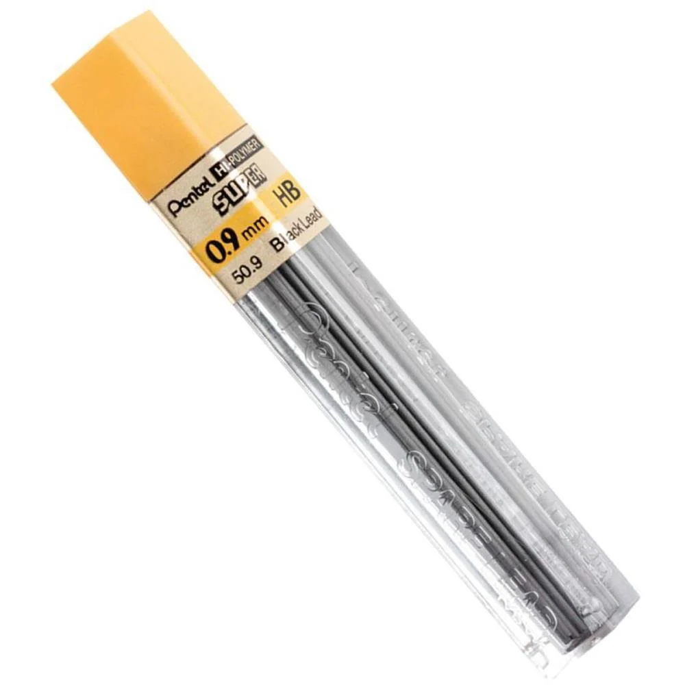 Grafite 0.9Mm Hb Hi Polymer Super 12Tbx12Min Pentel (Cx.c/12) - imagem 2