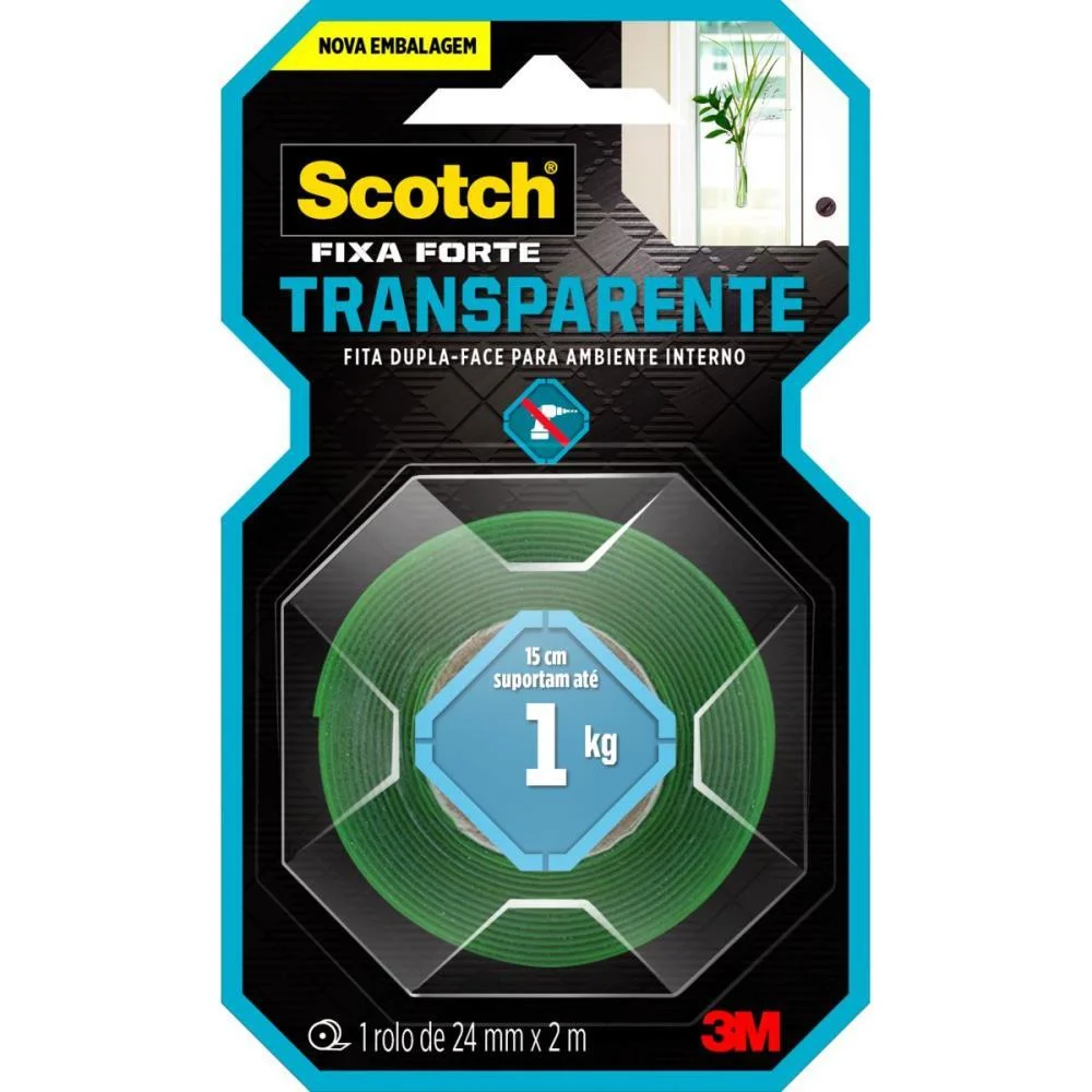 Fita Fixa Forte Silicone Tranp/Verde 24Mmx2M 3M - imagem 3