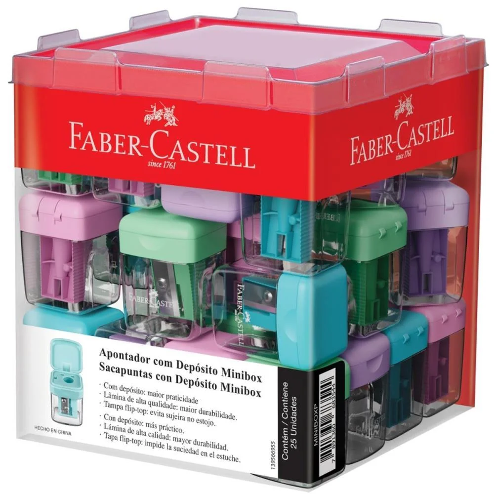 Apontador Com Deposito Tons Pastel (S) Faber-Castell (Dp.c/25) - imagem 3